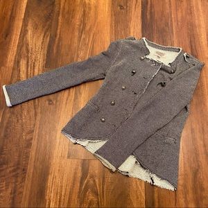Ecote Gray Military Inspired Distressed Jacket